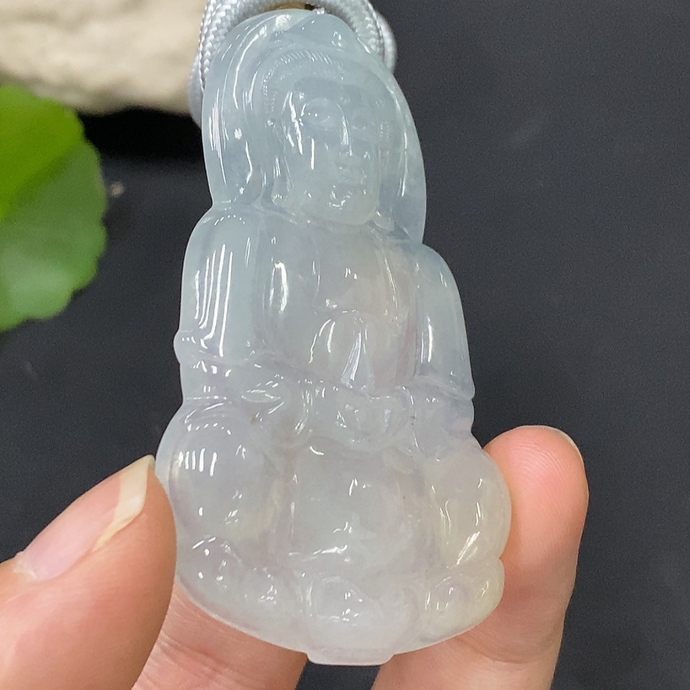 F28291342 Jadeite Guanyin Pendant, Total Weight Approx. 27.9g