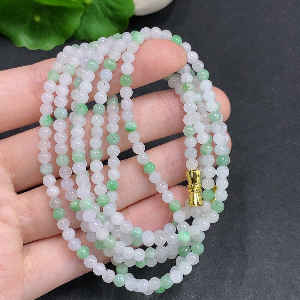 F34061629 Jadeite Beads Sell as a Lot No Gold Setting