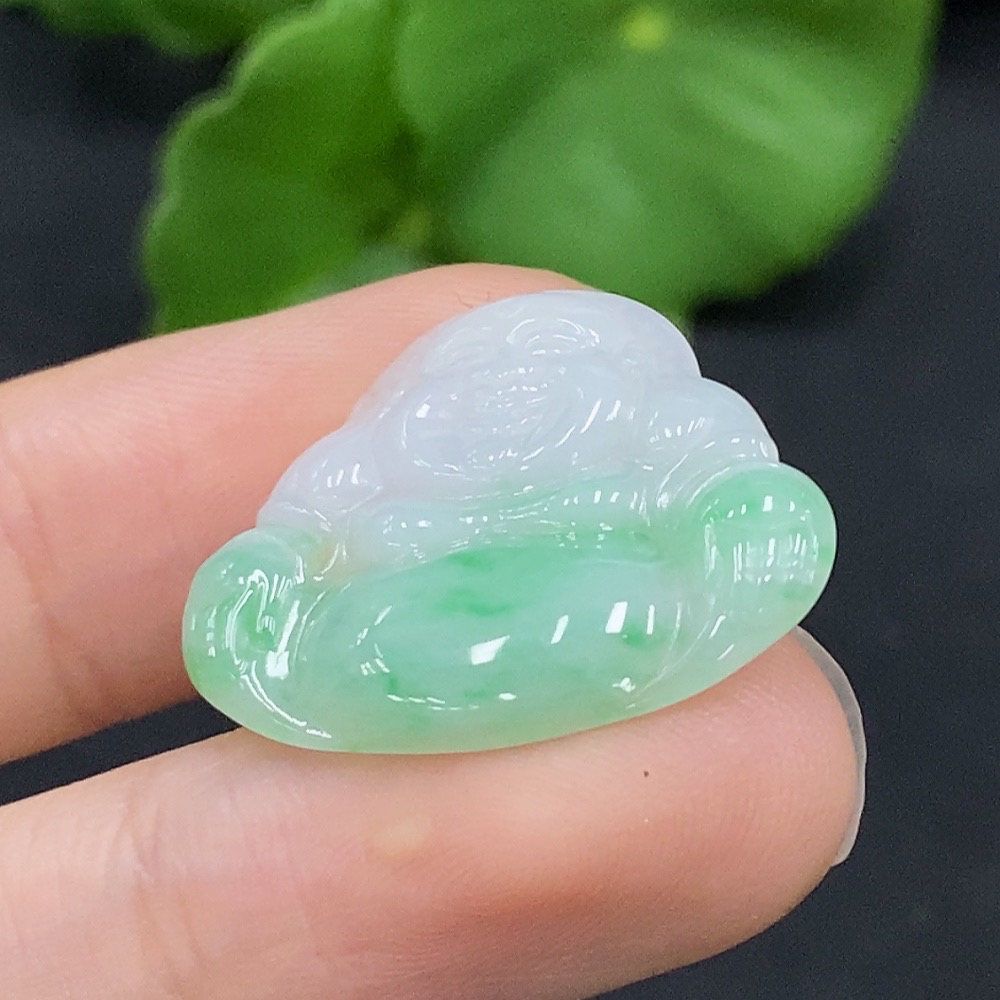 F32786863 Jadeite Buddha Inlay Piece Total Weight Approx. 2.07g