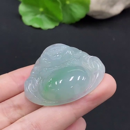 F35115079 Jadeite Buddha Pendant Total Weight Approx. 24.4g
