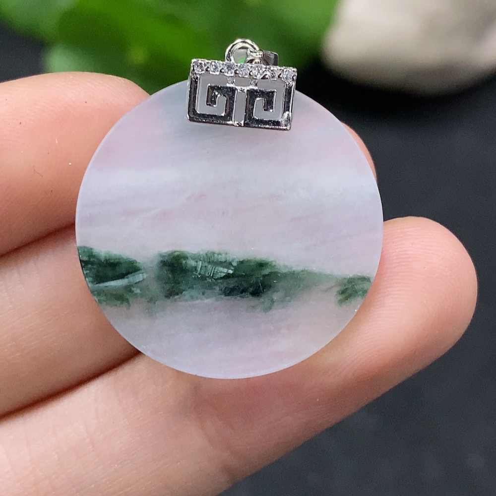 F34964612 Jadeite Plain Pendant Non-Gold-Inlaid Total Weight About 4.7g