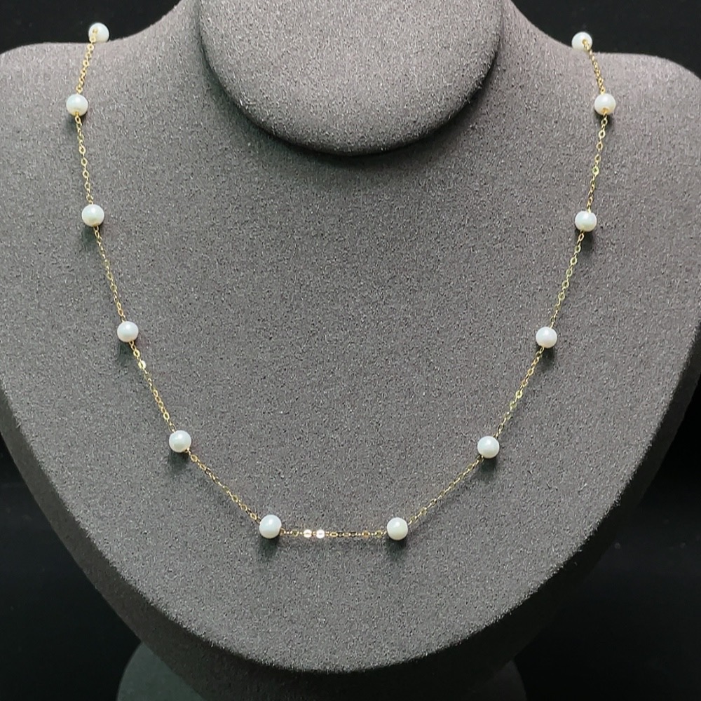 C27167805 Pearl Necklace Total Weight Approx. 1.49g Stone Size 3.6mm 18K Gold