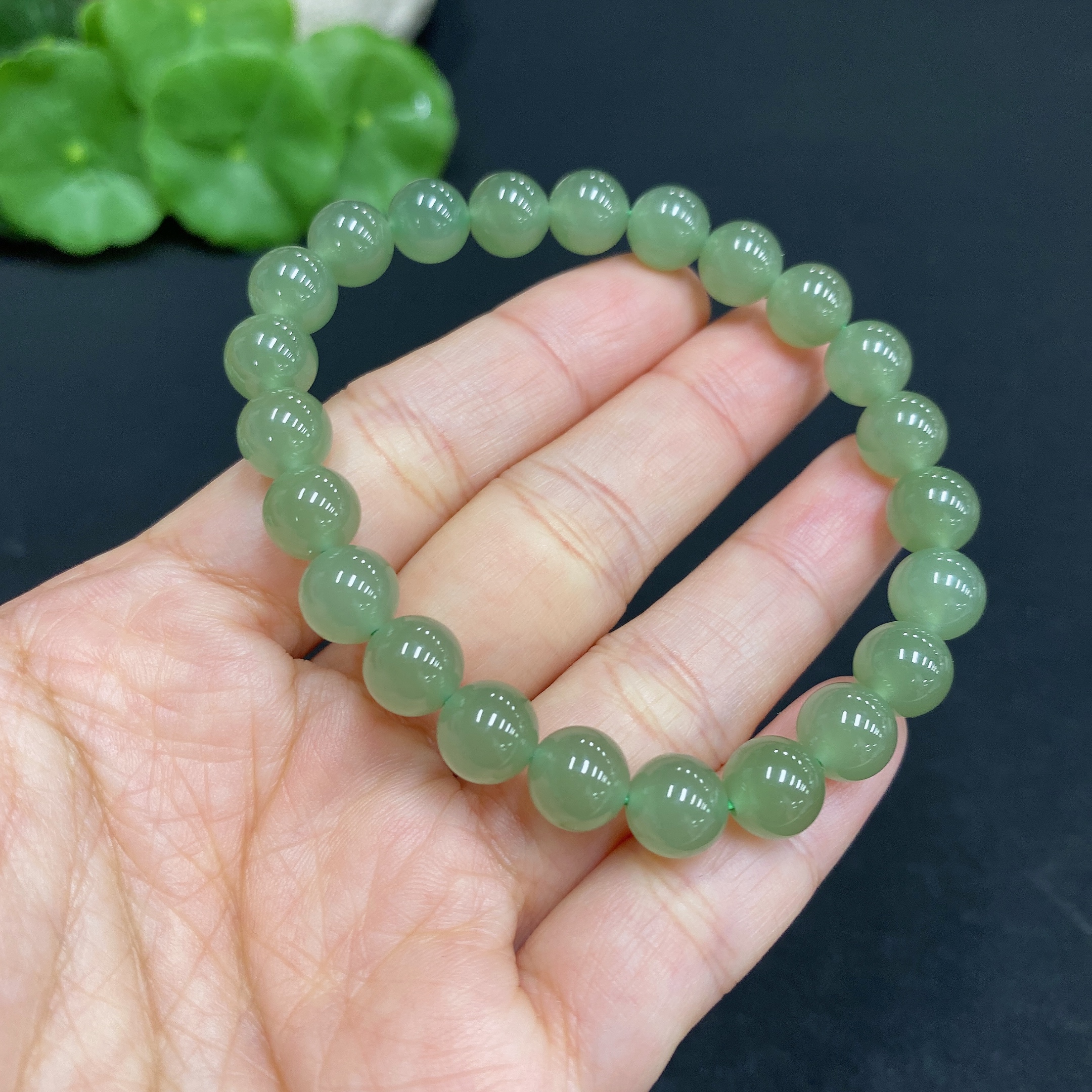 H31693571 Hetian Jade Bracelet, Approx. 7.6mm, Total Weight Approx. 17.6g