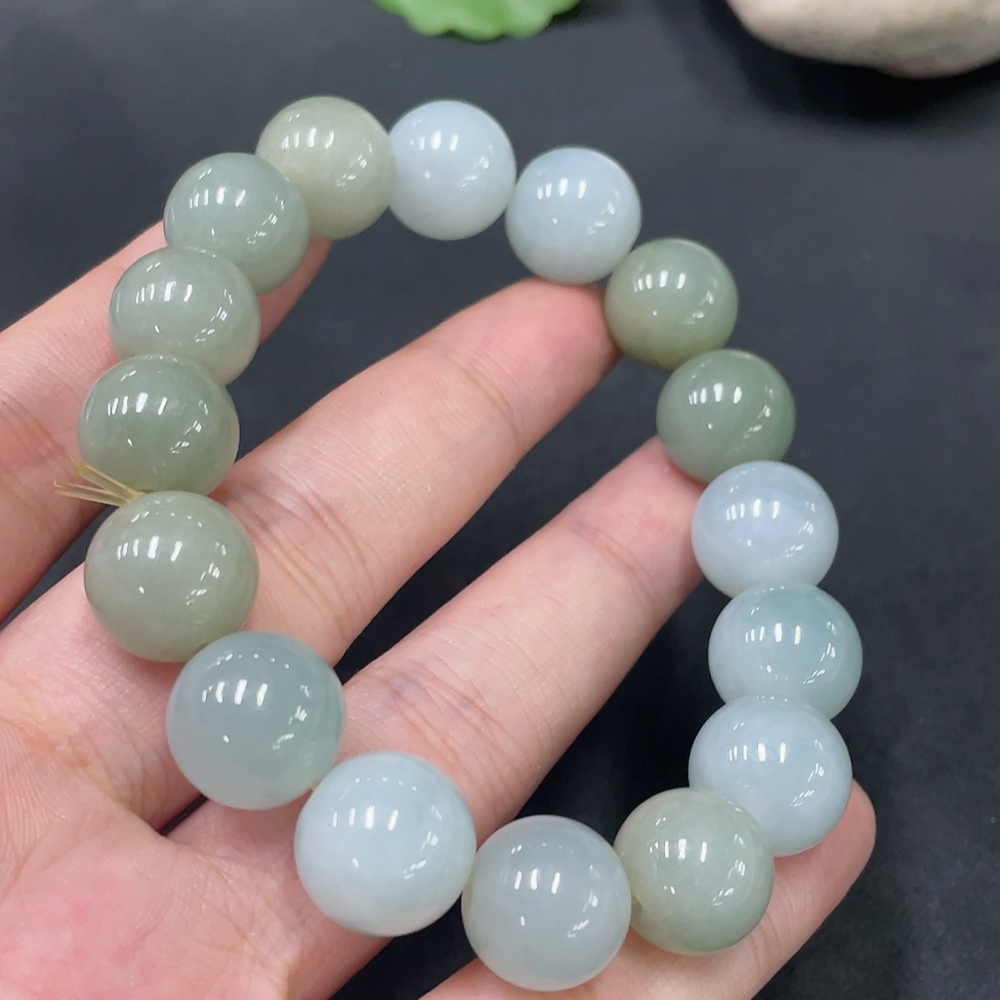 F21359612 Jadeite Bracelet Approx.13.8mm Total Weight 72.777g