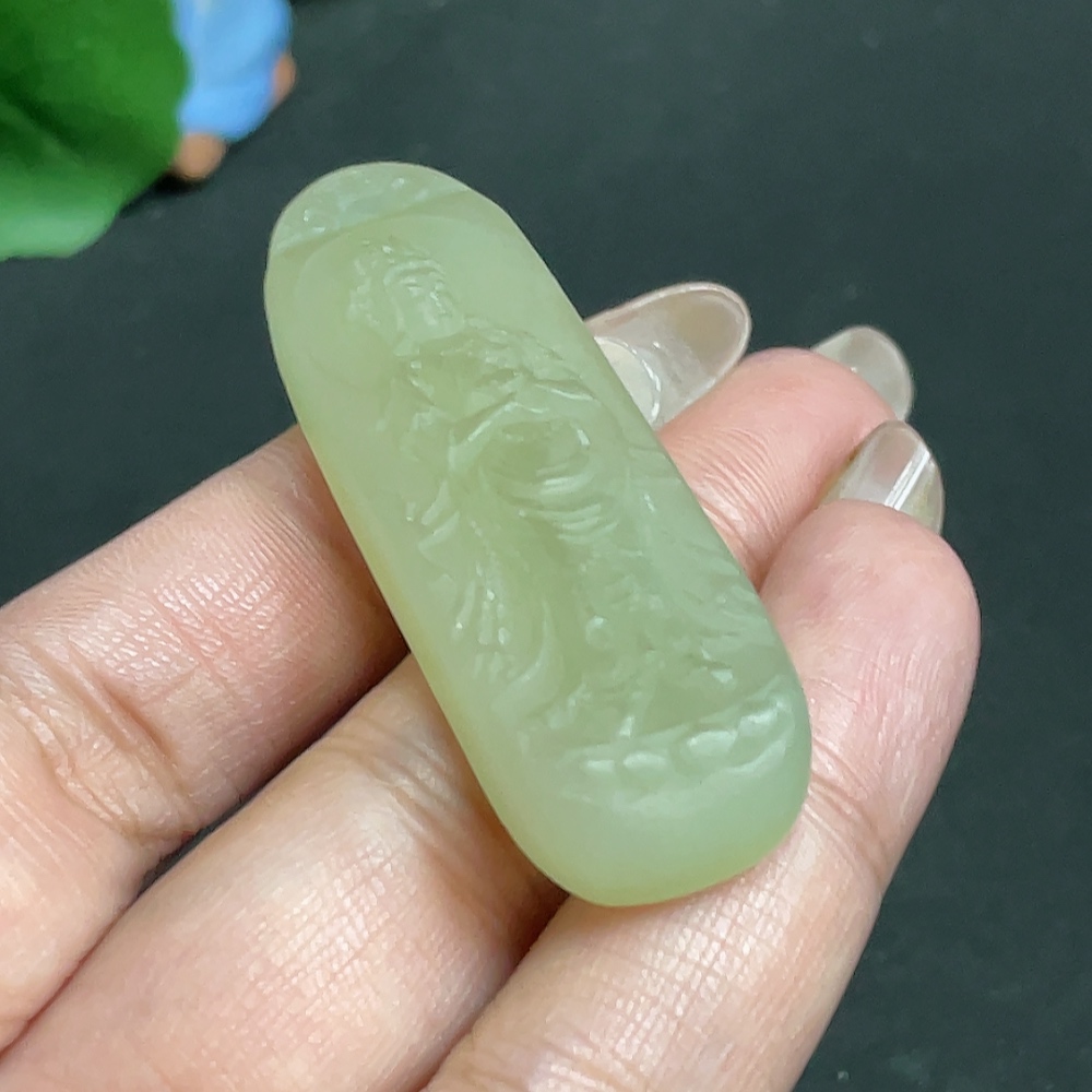 H29358232 Hetian Jade Pendant Guanyin Total Weight Approx. 21.1g
