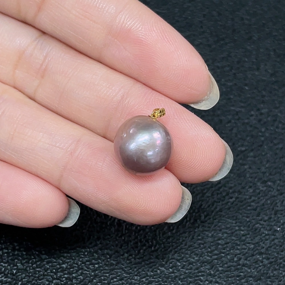 C34007132 Pearl Pendant, Unmarked, Surface Tested 18K Gold, Total Weight Approximately 2.12g, Size About 11mm