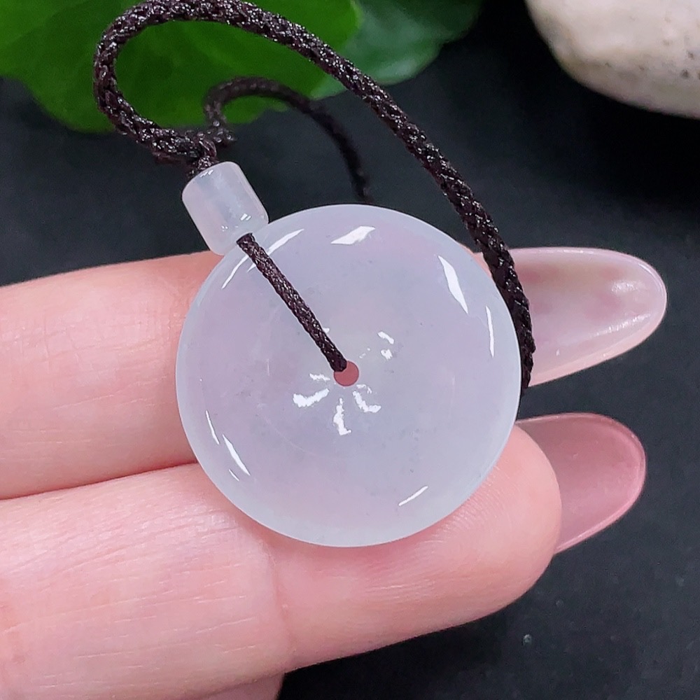 F34033518 Jadeite Peace Knot Pendant Total Weight Approximately 5g (Including Cord Weight)