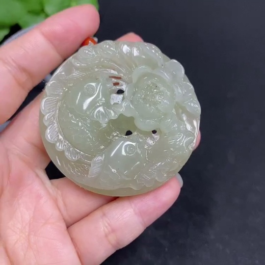 H33878872 Hetian Jade Pendant - Abundance Every Year