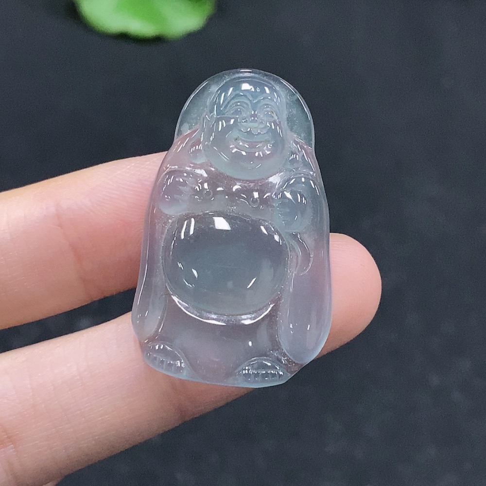 F34056611 Jadeite Buddha Inlaid Piece Total Weight Approx. 5.3g