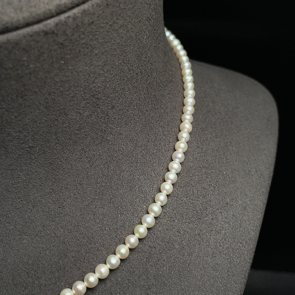 C33920942 Pearl Bead Strand Non-Gold Total Weight Approx. 8.28g Size About 3.8mm