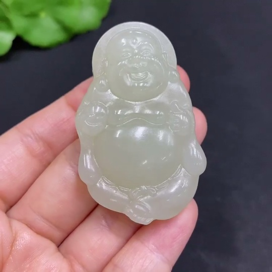 H30518408 Hetian Jade Pendant Buddha Total Weight Approx. 38.9g