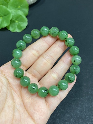 H33846263 Hetian Jade Bracelet, approx. 9.6mm, total weight approx. 28.9g