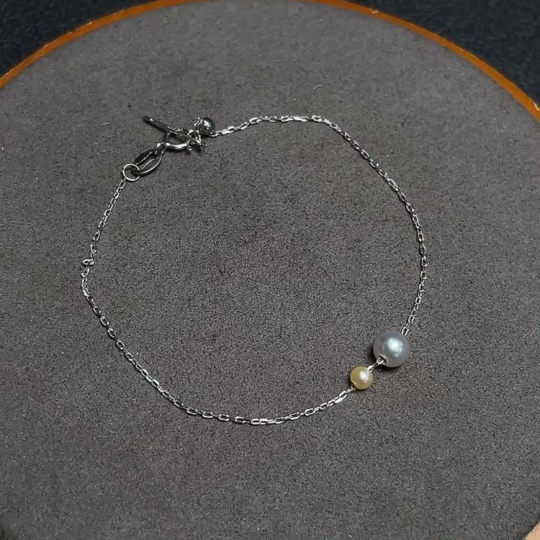 C32783827 Seawater Pearl Bracelet Color Origin Undetermined Non-Gold Total Weight Approx. 0.87g Size 3.1-5.2mm