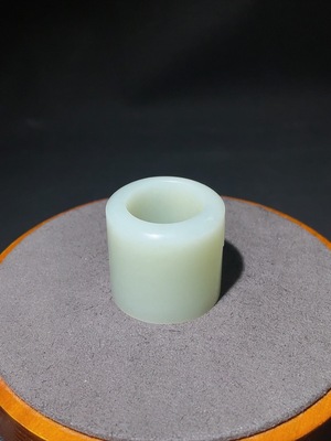 W36230140 Qing Dynasty Hetian White Jade Archer's Ring, Antique Jade