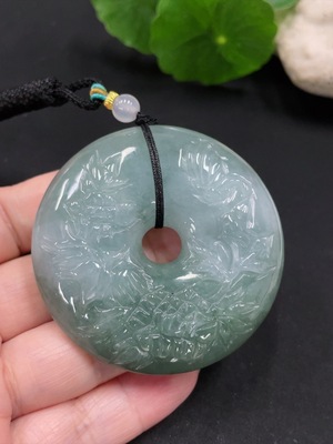 F31643404 Jadeite Pendant Total Weight Approx. 64g (Including Rope Weight) (With Non-Grade A Beads)