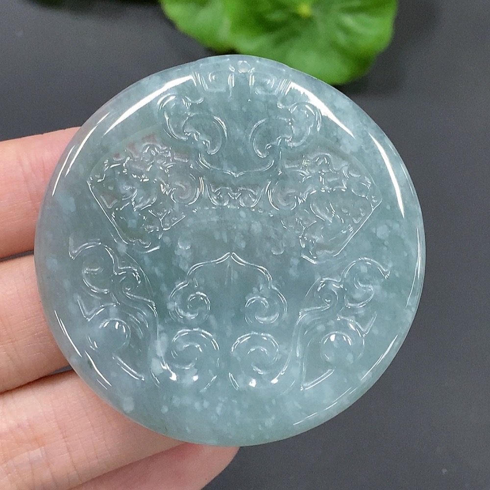 F13512171 Antique-style Jadeite Pendant, Total Weight: 18.118g