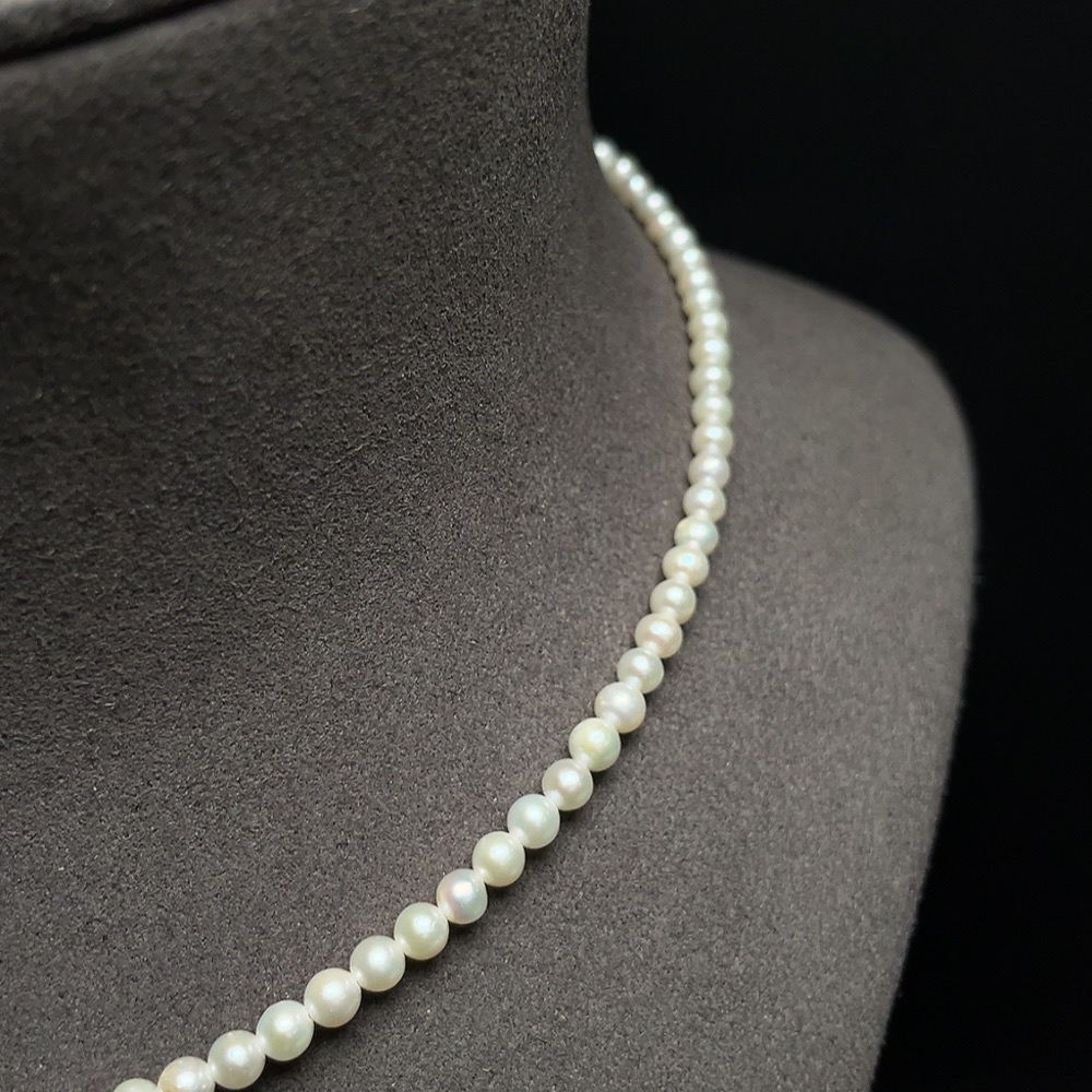 C27048576 Pearl Beaded Necklace Non-Gold Setting Approx. 3.4mm Total Weight About 7.81g