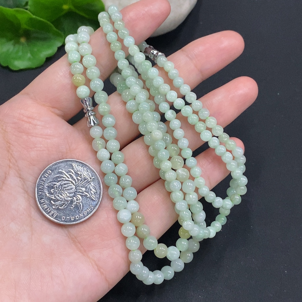 F34050422 Jadeite Beads Sell as a Lot No Gold