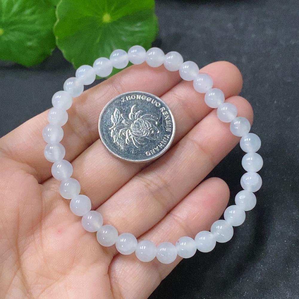 F33930103 Jadeite Beads Bracelet Approx. 5.8mm Total Weight Approx. 10.28g