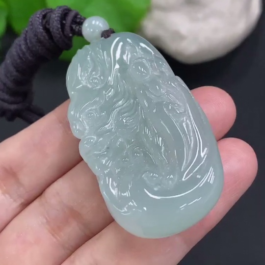 F29434019 Jadeite Pendant Total Weight Including Rope Approximately 27.2g