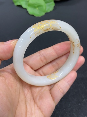 H41905447 和田玉正圈手镯    圈口56   货品总重约50.9g