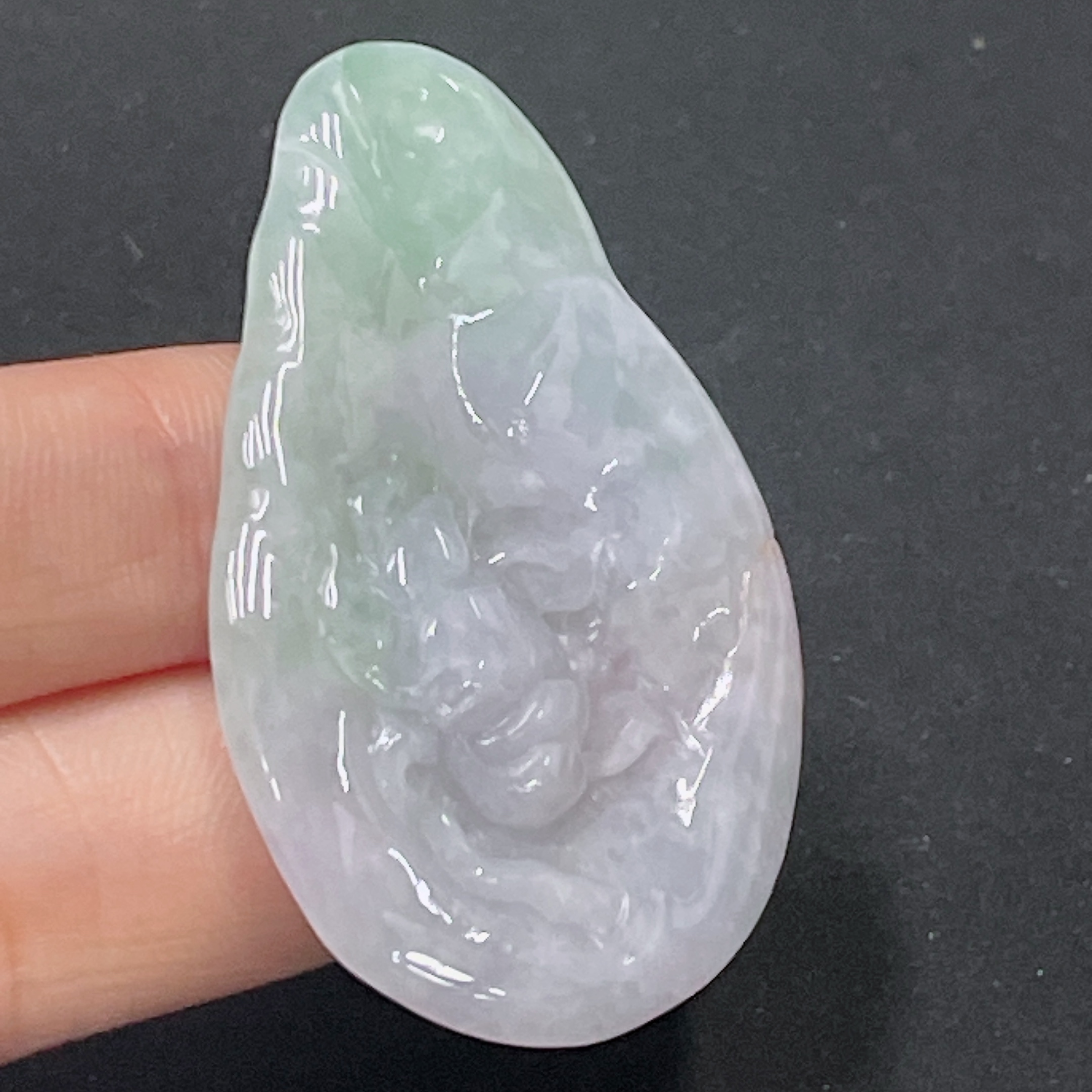 F32697292 JadeiteLotus Pendant, Total Weight Approx. 11.66g