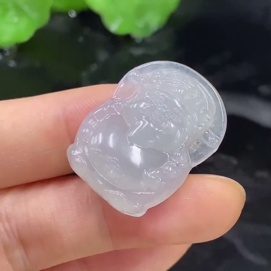 F26971040 Jadeite God of Wealth Pendant, Total Weight Approx. 5.65g