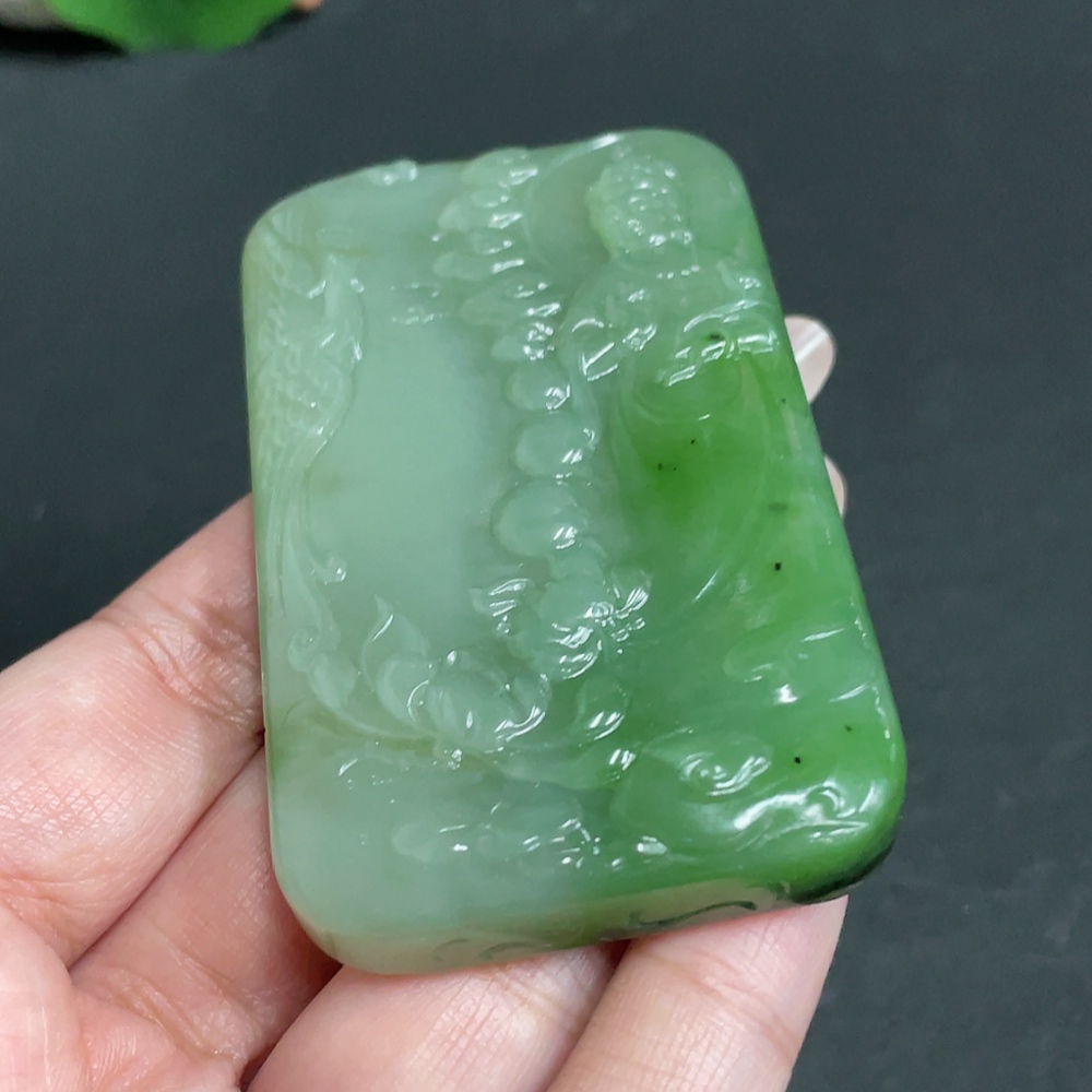 H28309881 Hetian Jade Pendant Guanyin Total Weight Approx. 89.3g