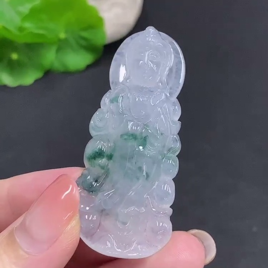 F34060507 Jadeite Guanyin Pendant Total Weight Approx. 22.5g