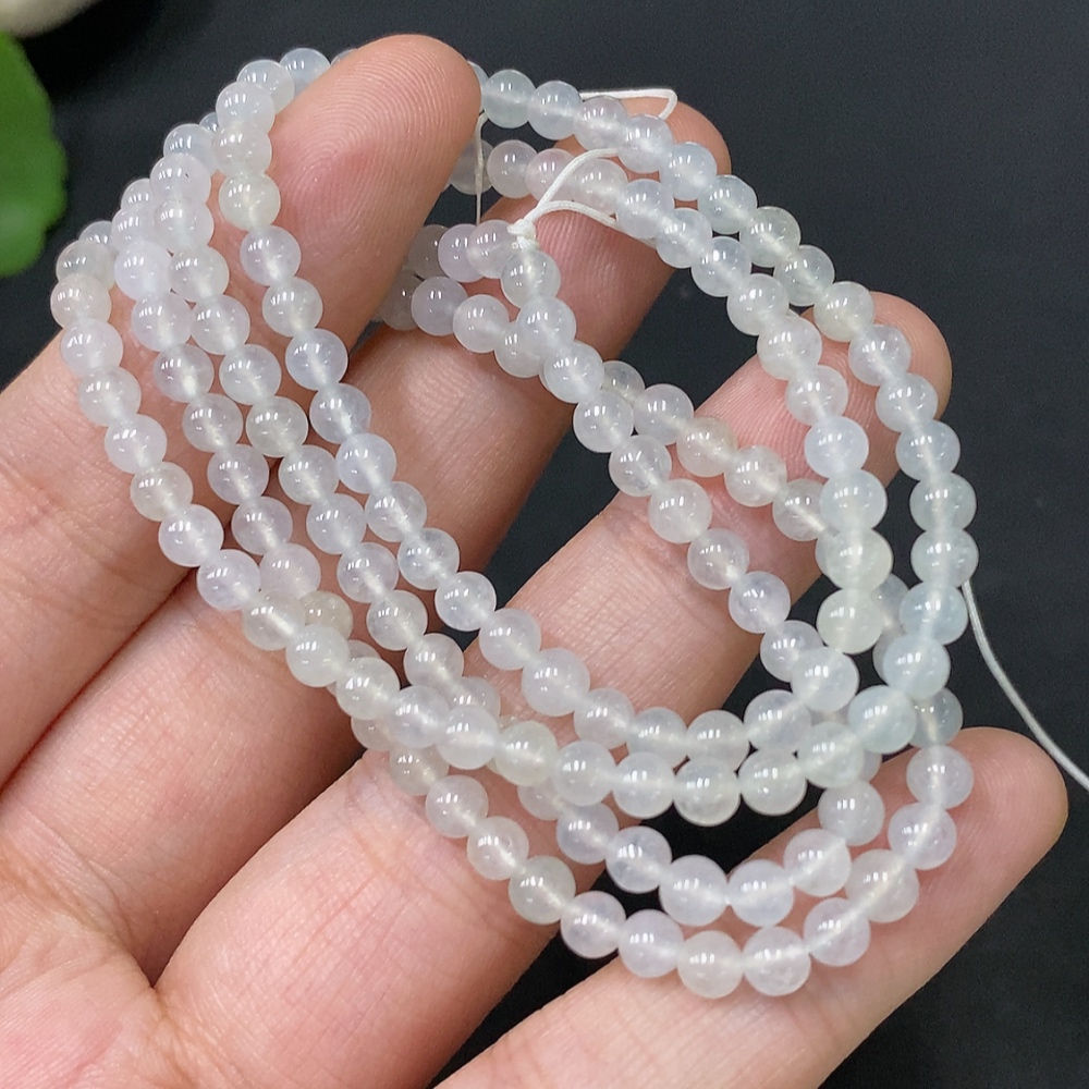 F28291908 Jadeite Bead Necklace, Total Weight Approx. 16.8g, Bead Size 3.8mm