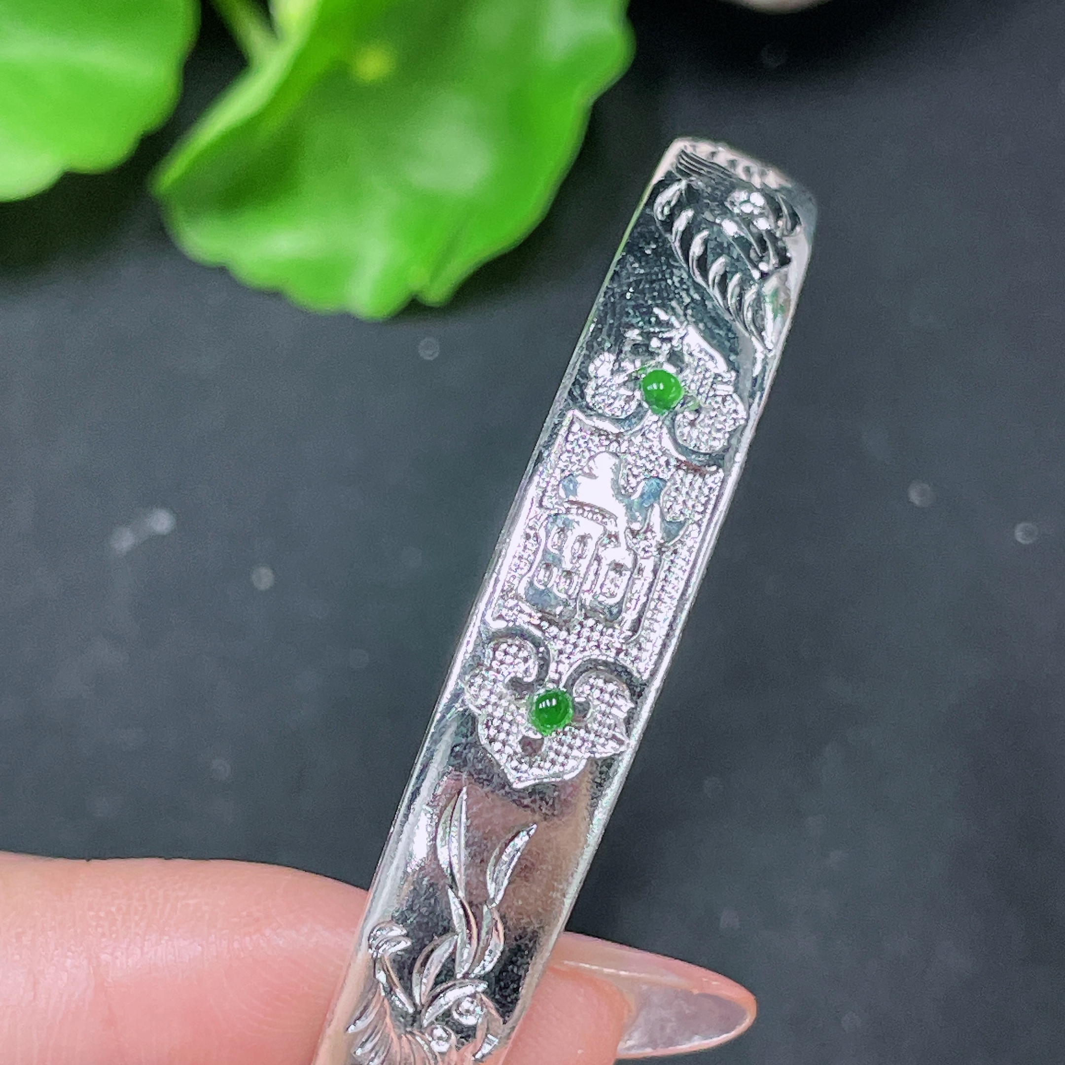 F34983433 Jadeite Inlaid Piece Non-Gold