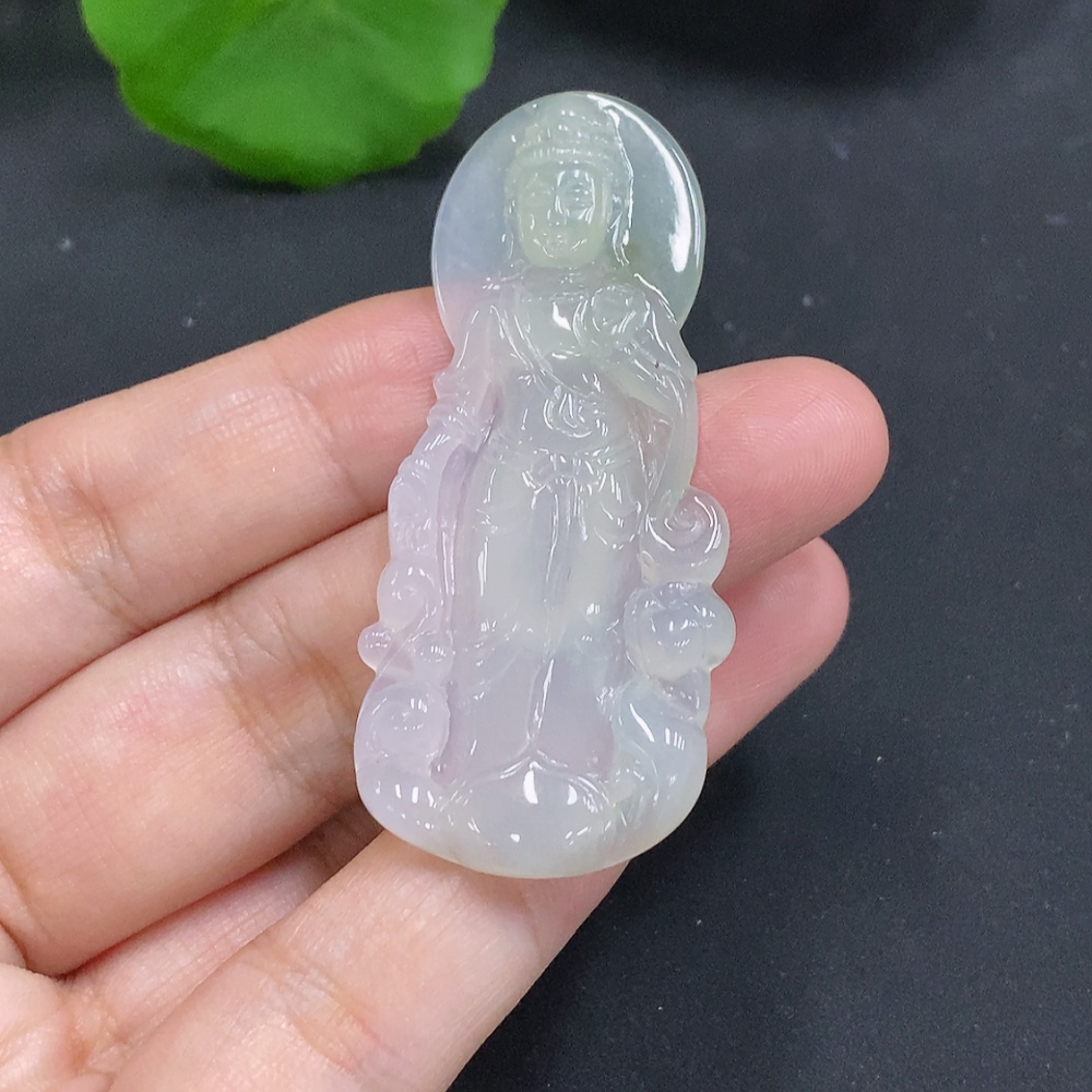 F31622082 Jadeite Guanyin Pendant, Total Weight Approx. 11g