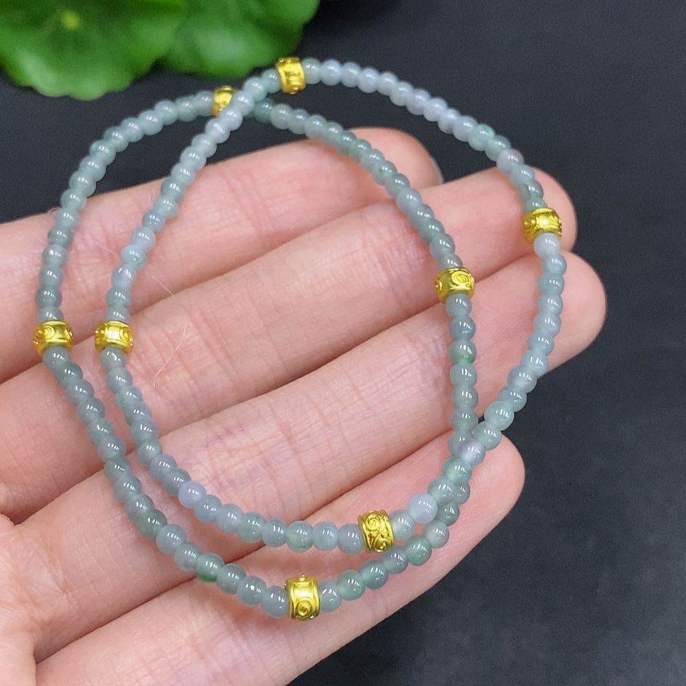 F33907170 Jadeite Beads Sell as a Lot Size Approx 2.8mm Non-gold