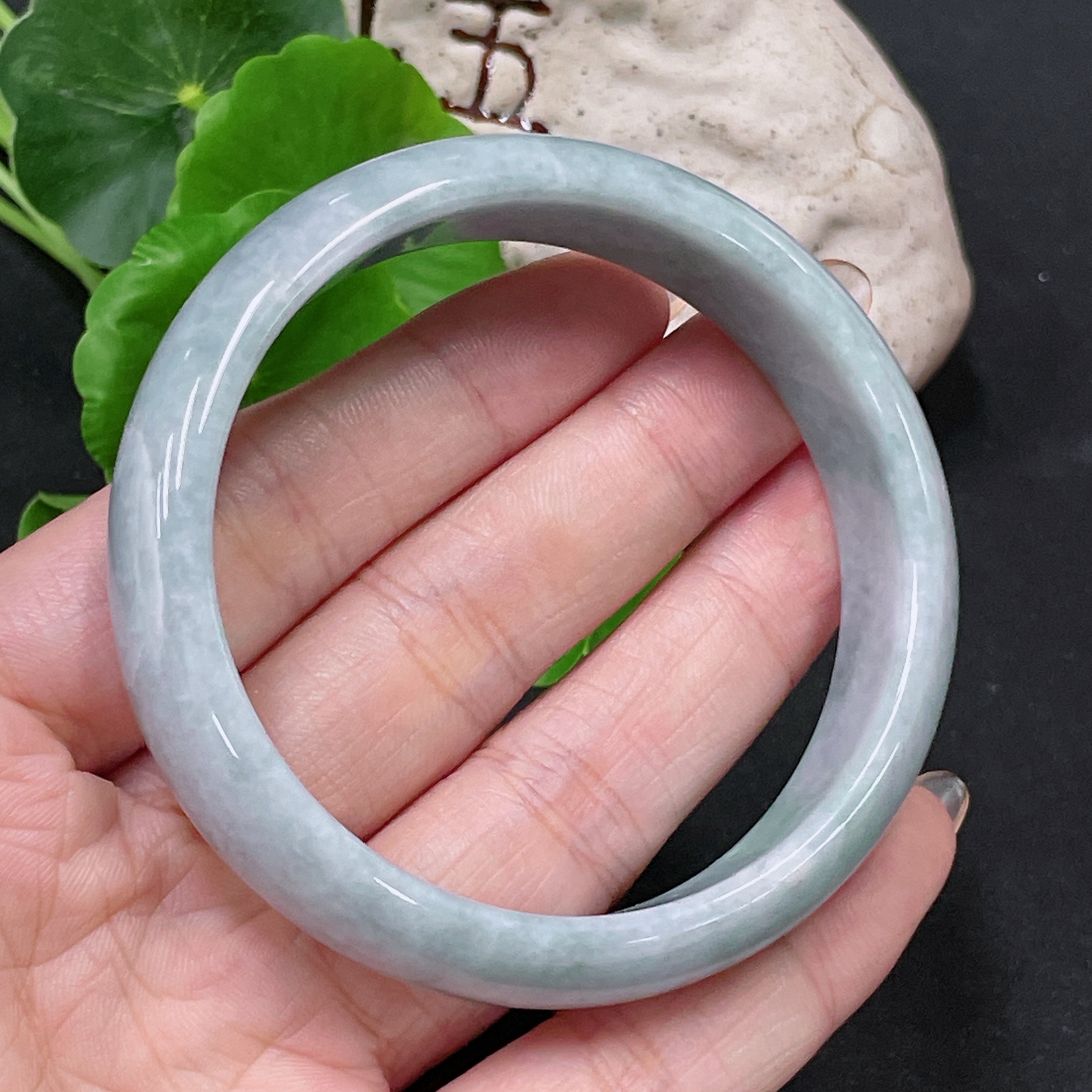 F34984437 Jadeite Round Bracelet Total Weight Approx. 55.8g Size 57