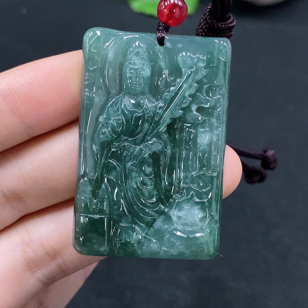 F31684089 JadeiteBodhisattva Akashagarbha Pendant