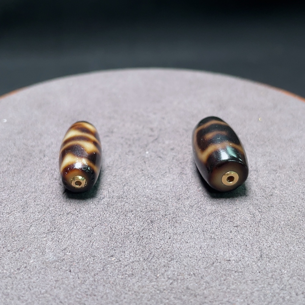 W34987951 Dzi Bead with 50% Gold (Au) Content, Total Weight Approx. 6.58g, Sell as a Lot