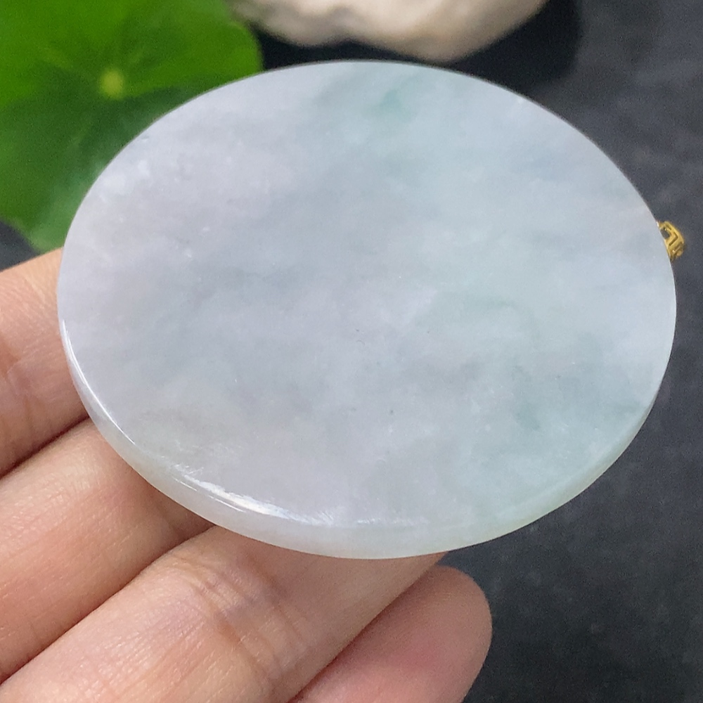 F34031421 Jadeite Plain Pendant 18k Total Weight Approx.26.62g