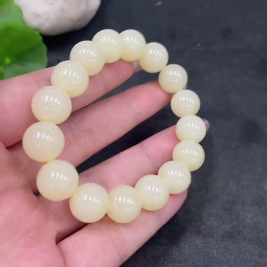 H33926061 Hetian Jade Bracelet, Approx. 11.3mm, Total Weight Approx. 39.1g