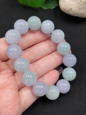 F34967189 Jadeite Bracelet, Approx. 12.8mm Beads, Total Weight Approx. 51.4g