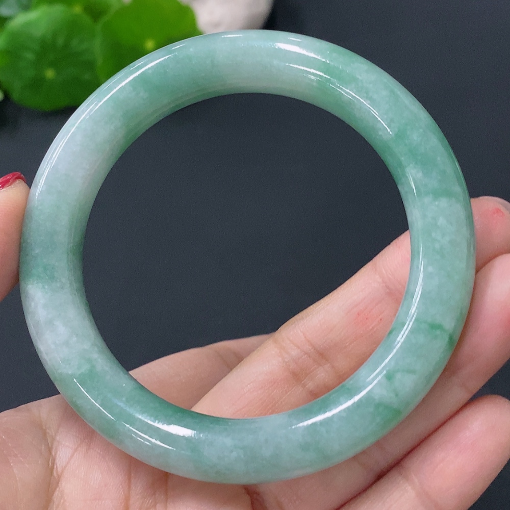 F26942538 Jadeite Round Bangle Size 53mm Total Weight Approx. 59.25g
