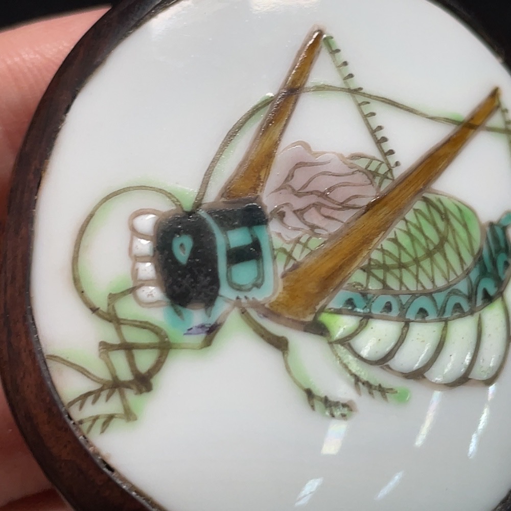 W26018526 Ceramic Pendant with Painted Porcelain Inlay (Subject to the actual item)
