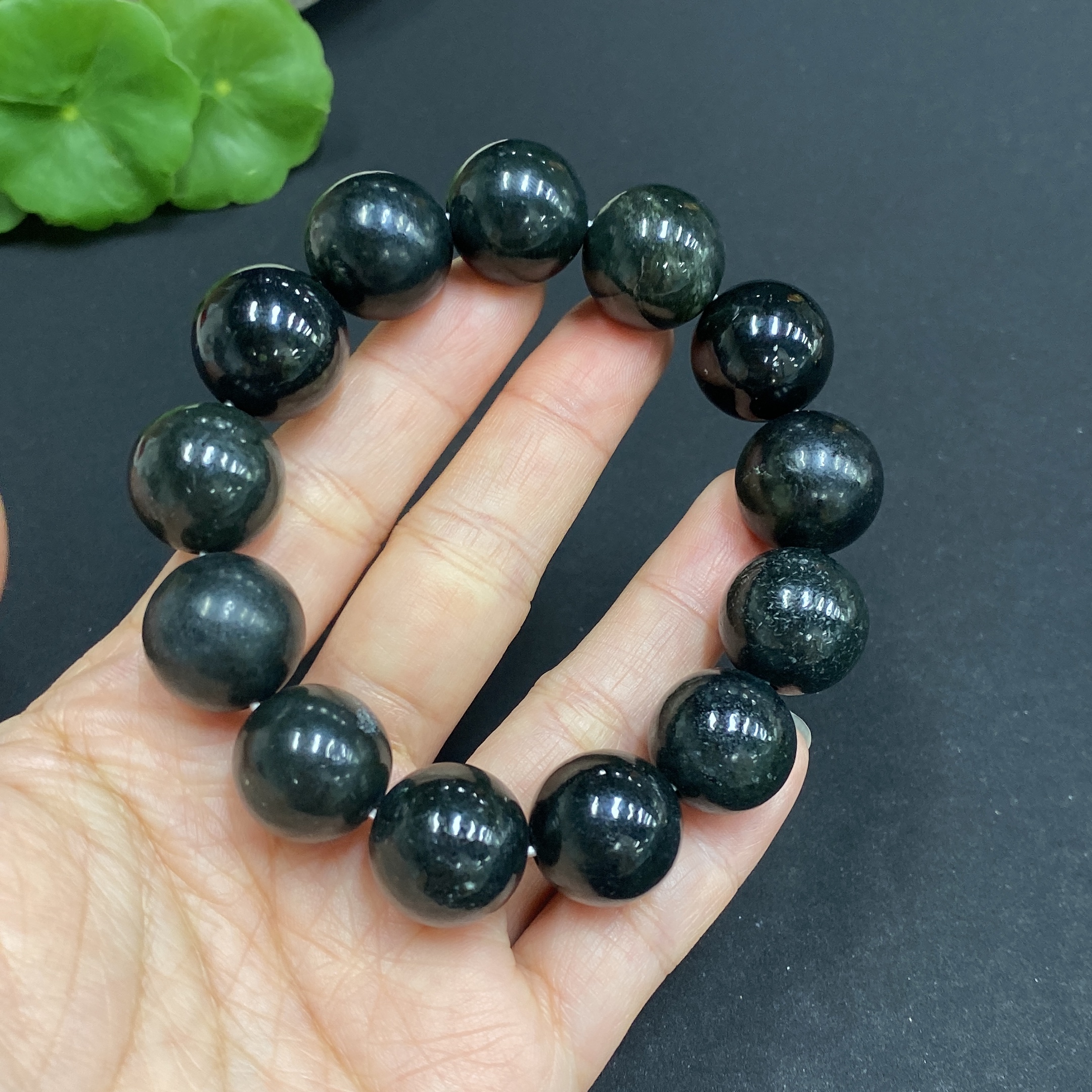 H32772129 Hetian Jade Bracelet Approx. 15.6mm Total Weight Approx. 82.5g