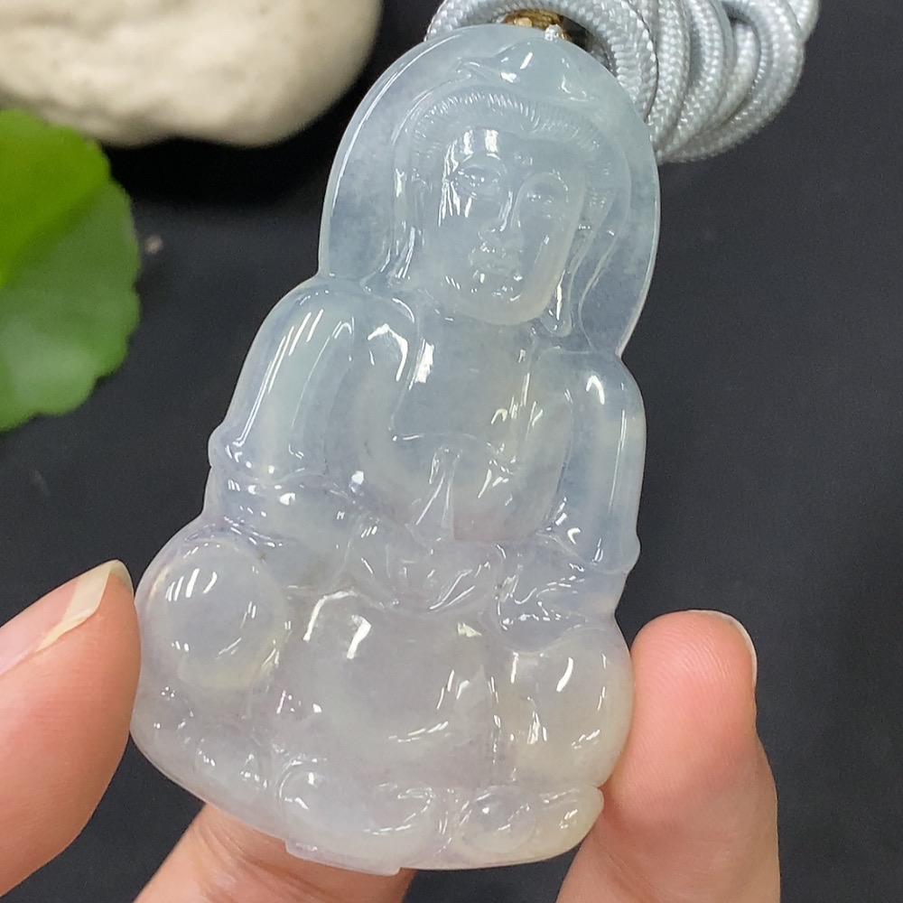 F28291342 Jadeite Guanyin Pendant, Total Weight Approx. 27.9g
