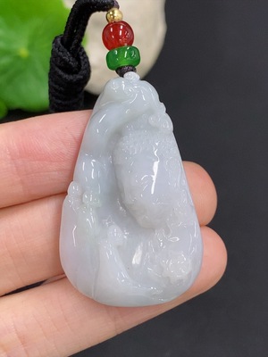 F46602852 翡翠佛牌挂件 货品含绳总重约19克