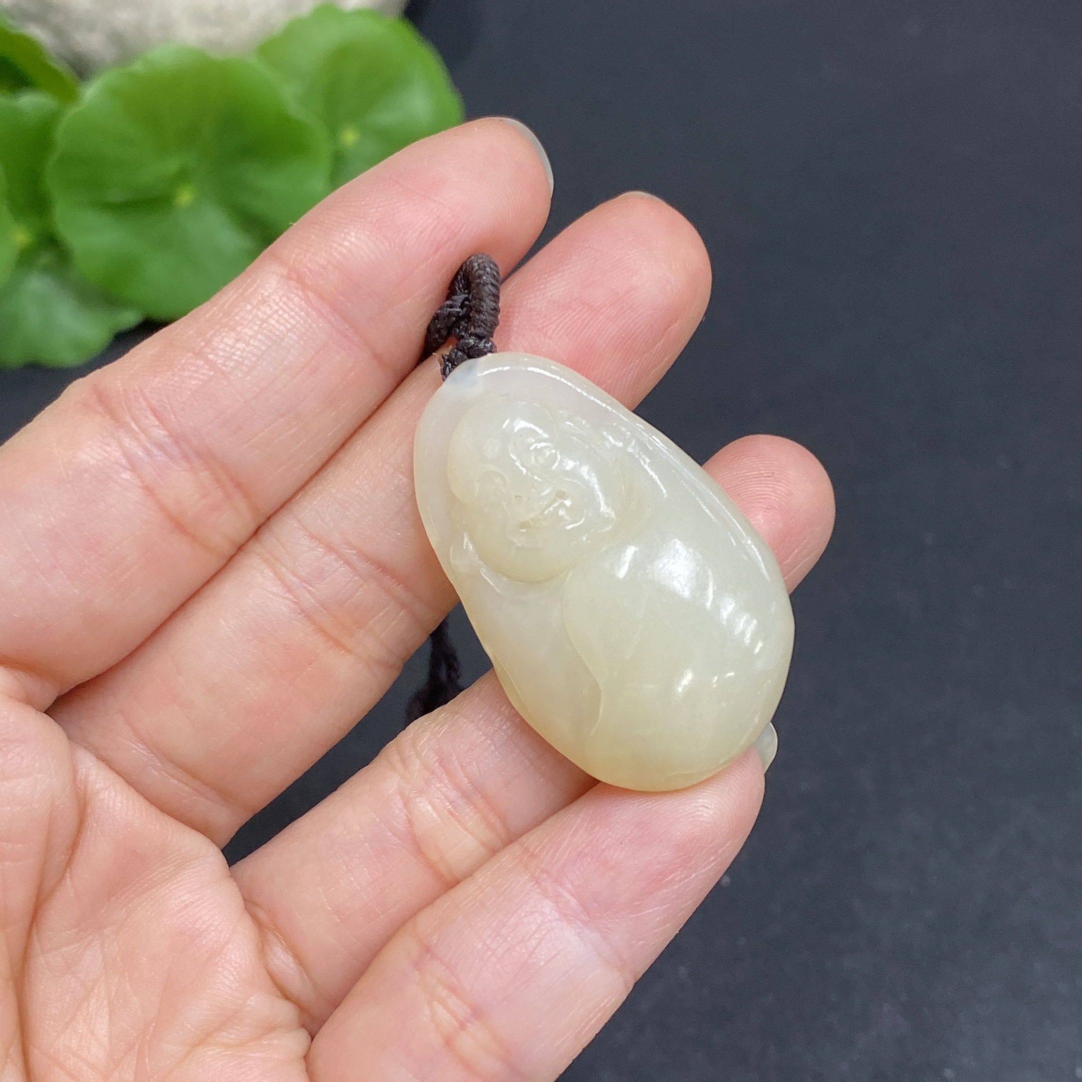 H34036423 Hetian Jade Pendant - Buddha Figure