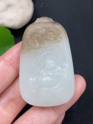 H30522154 Hetian Jade Pendant Buddha Total Weight Approx. 31.2g
