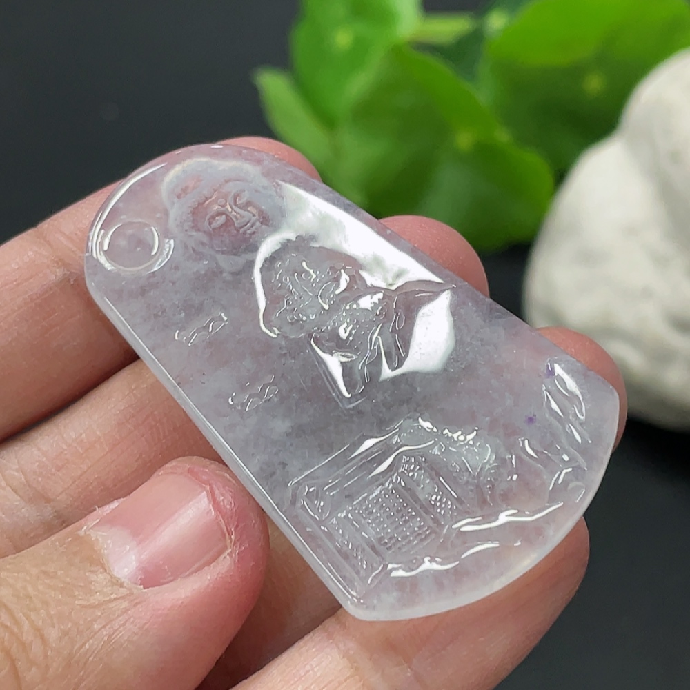 F34019472 Jadeite Buddha Observing the World Pendant Total Weight Approximately 10.5g