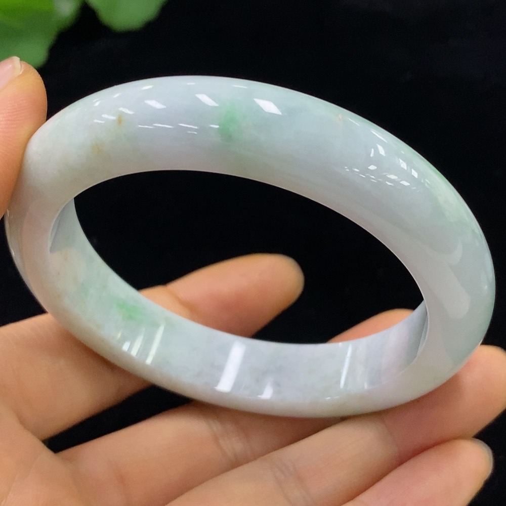 F34024784 Jadeite Round Bangle Size 57.4 Total Weight Approx. 64.44g