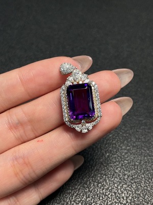 C34041165 Crystal Pendant Non-Gold Total Weight Approx. 4.5g Size 13.6/9.6mm