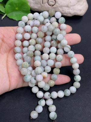 F46491988 翡翠手串  一手走 含其他矿物成分